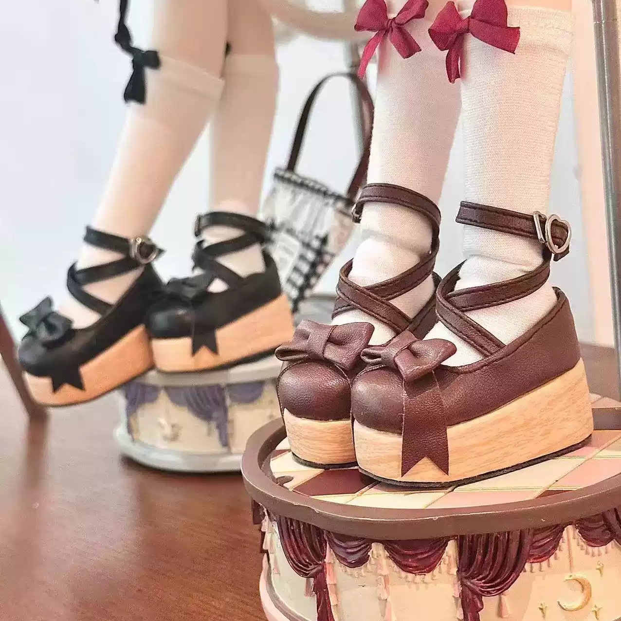 『1/4 · MDD · Kumako | 1/3 · DD』Ribbon Wedge Heel